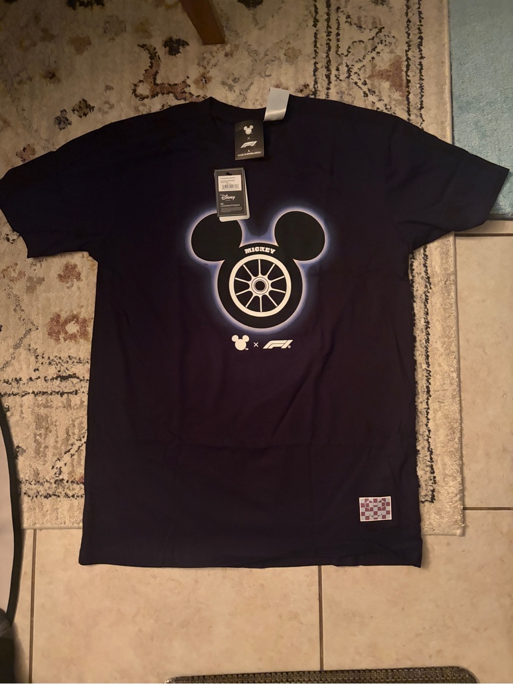 Disney x Formula 1® Velocity Mickey Mouse T-Shirt for Men - Black- large